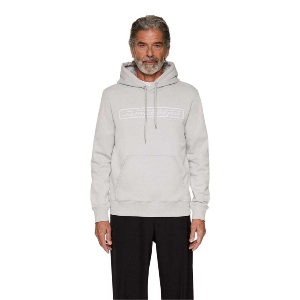 J.Lindeberg Mens Edgewood Drawstring Hoodie / High Rise Gray